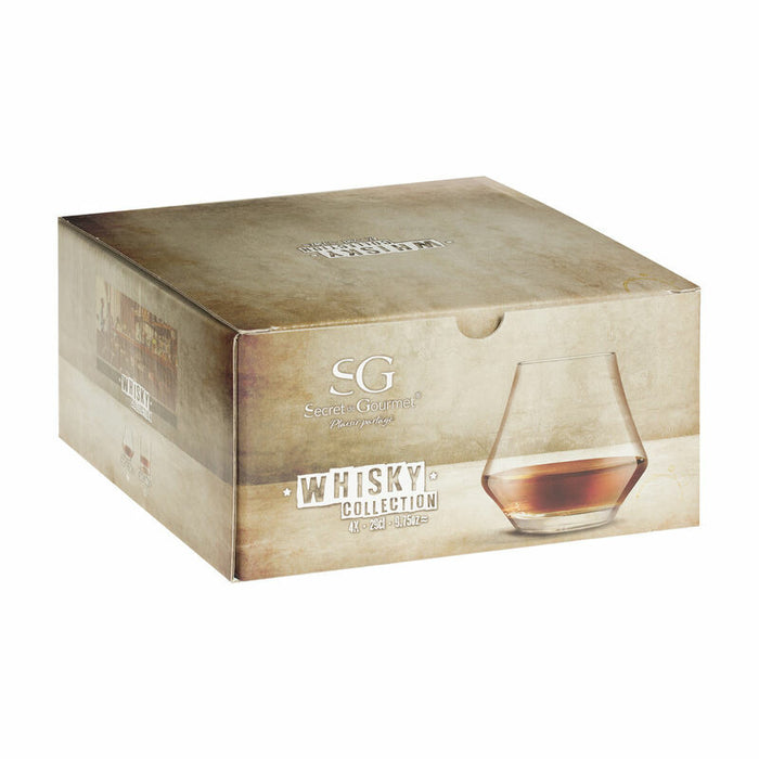 Secret de Gourmet Whisky glazen - 4x - transparant - 290 ml