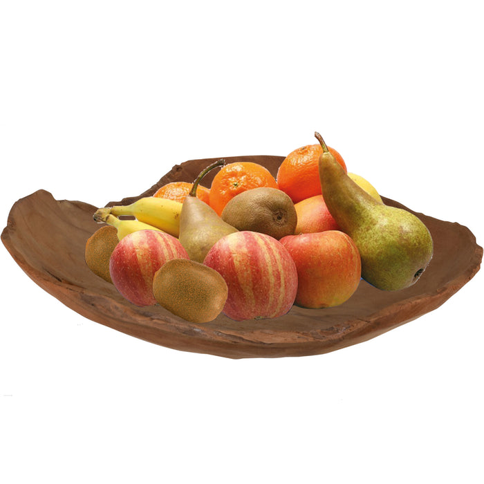 H&S Collection fruitschaal|fruitmand - teak hout - D30 cm