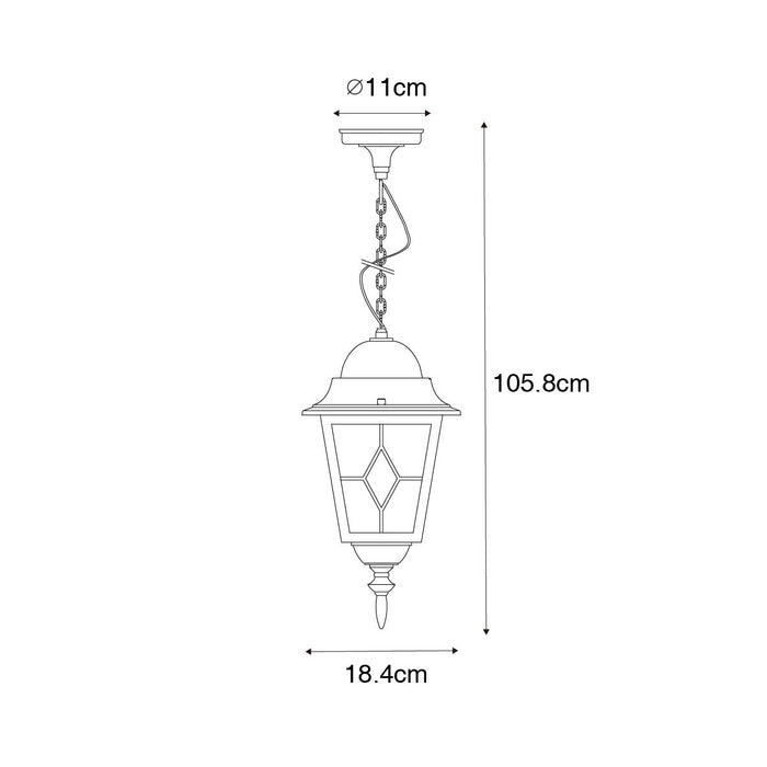 QAZQA Vintage buiten hanglamp antiek goud - Antigua
