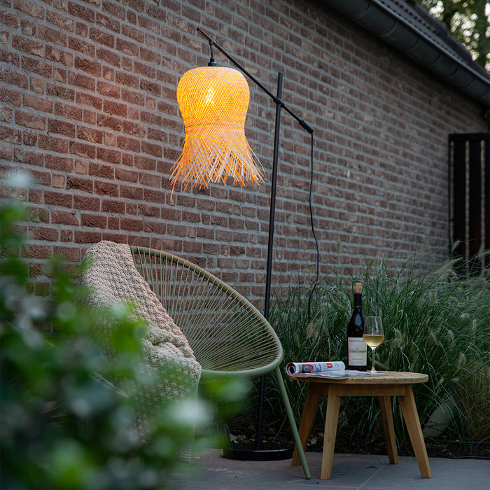 QAZQA Oosterse buiten vloerlamp bamboe IP44 - Carlos