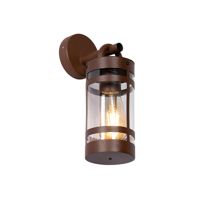 QAZQA Industriële buiten wandlamp roestbruin IP44 - Ruben