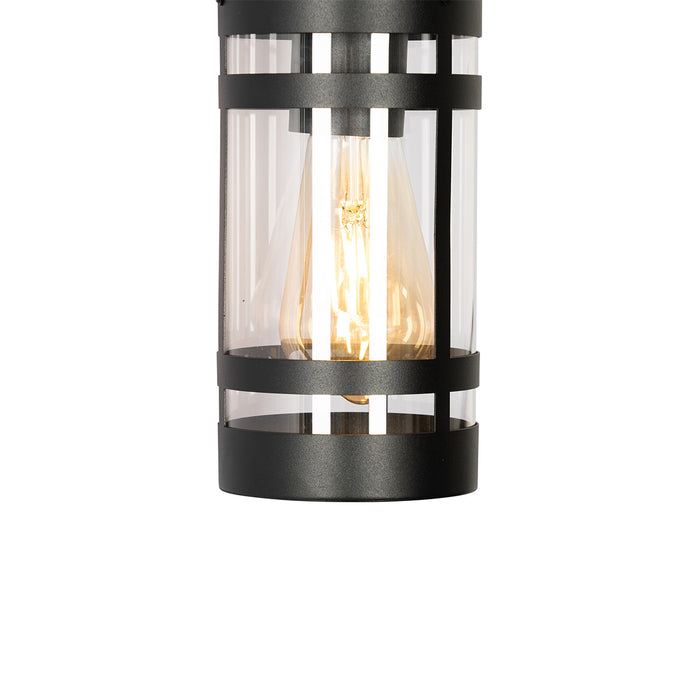 QAZQA Industriële buiten wandlamp zwart IP44 - Ruben