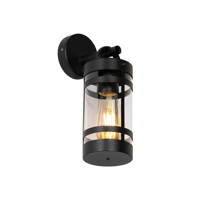 QAZQA Industriële buiten wandlamp zwart IP44 - Ruben