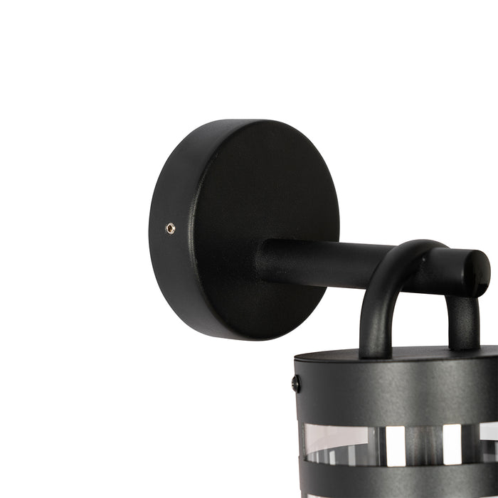 QAZQA Industriële buiten wandlamp zwart IP44 - Ruben