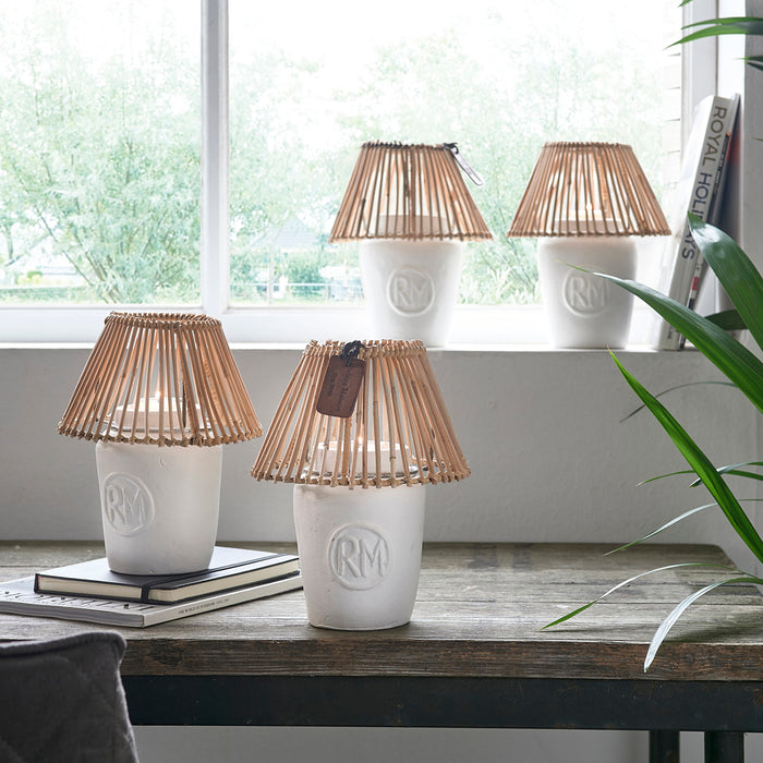 Riviera Maison RM Clay Candle Holder white (Ø) 18x (H) 21