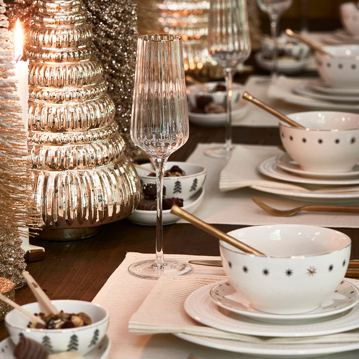 Riviera Maison Champagneglas, Gouden rand - Les Saisies 1200 ml