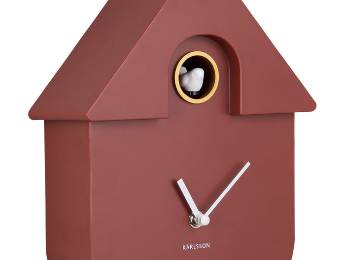 Karlsson Koekoeksklok Modern Cuckoo - Okerrood - 8.5x21.5x41cm