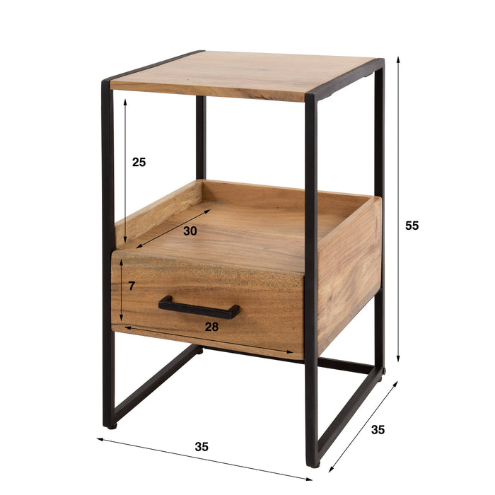 by fonQ Boet Nachtkastje - Acaciahout