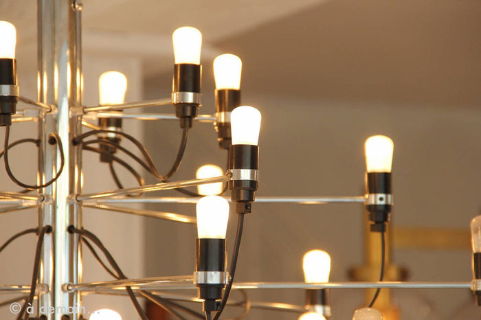 2097|30 by Gino Sarfatti kroonluchter Ø88 transparant chroom