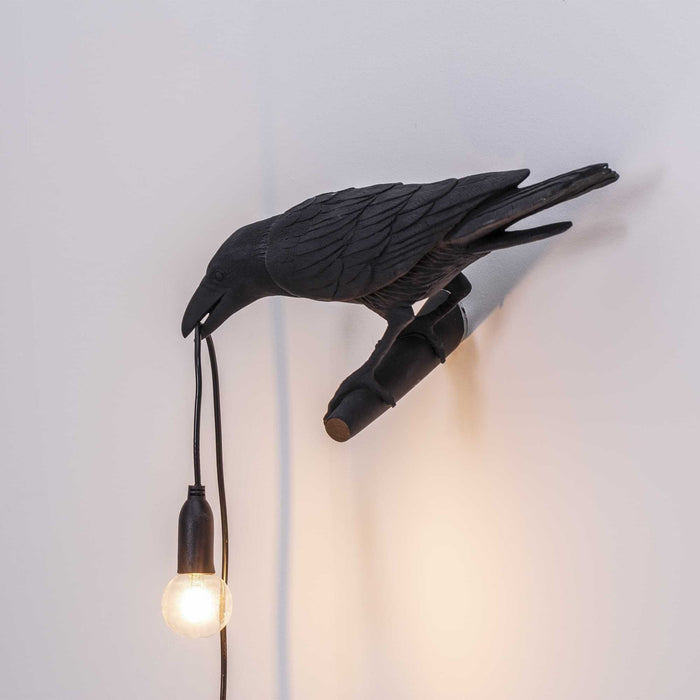 Seletti Bird Looking wandlamp links buiten zwart