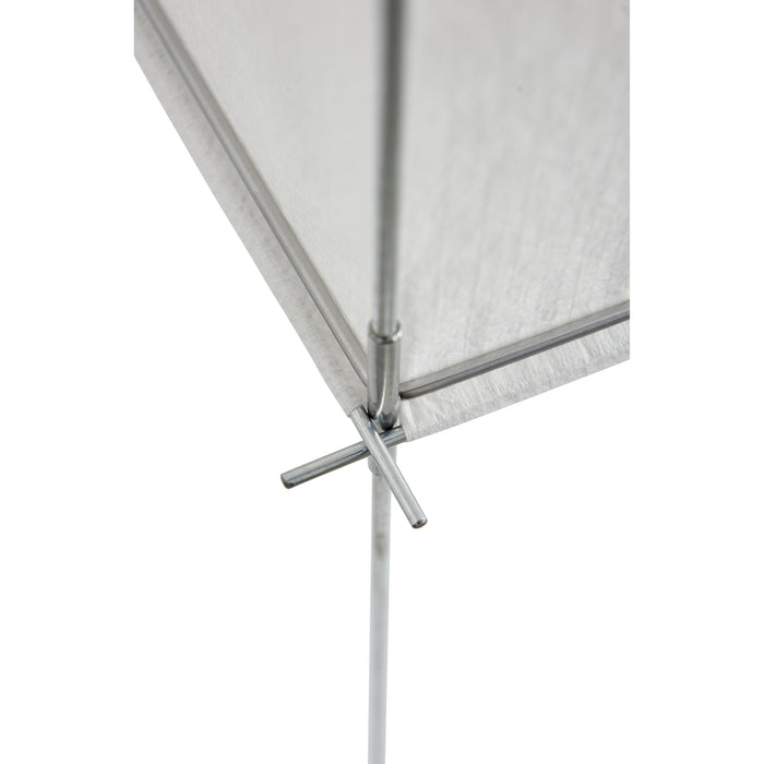 Lotek Classic vloerlamp, frame zwart metaal, doek wit