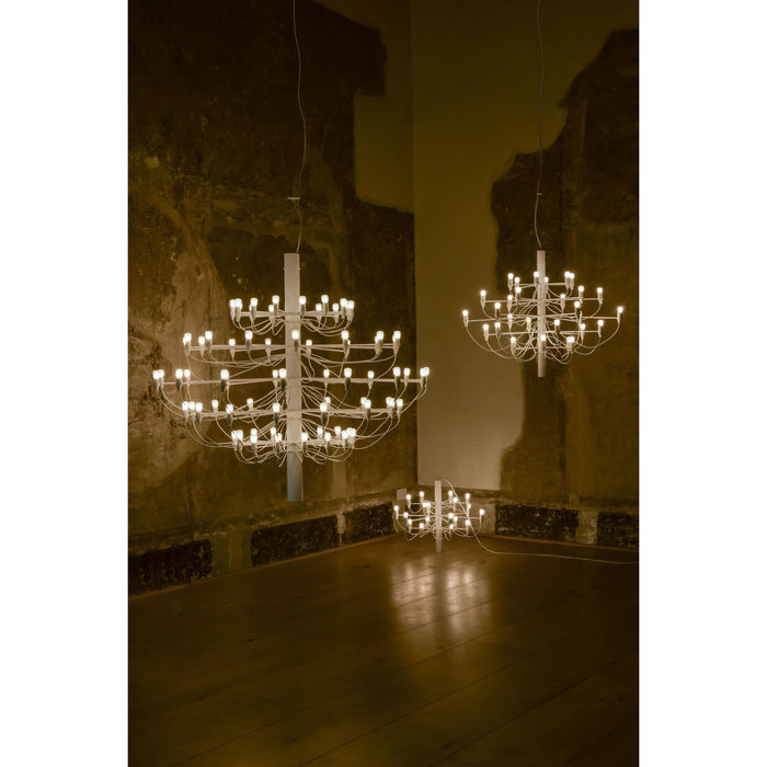 2097|18 by Gino Sarfatti kroonluchteropaal chroom