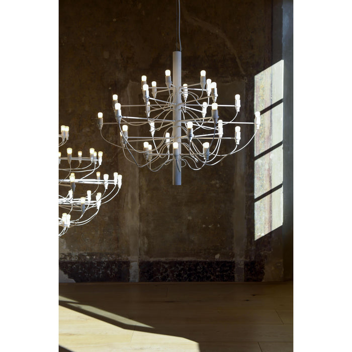 2097|30 by Gino Sarfatti kroonluchter Ø88 transparant messing