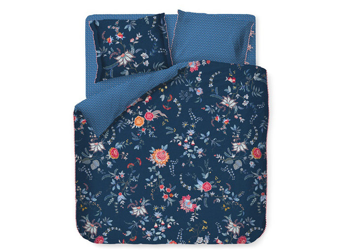 Pip Studio dekbedovertrek Flower Festival dark blue - 2-persoons