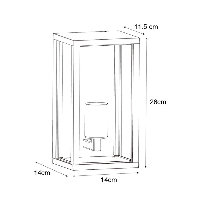 QAZQA Buiten wandlamp zwart met ribbel glas IP44 - Charlois
