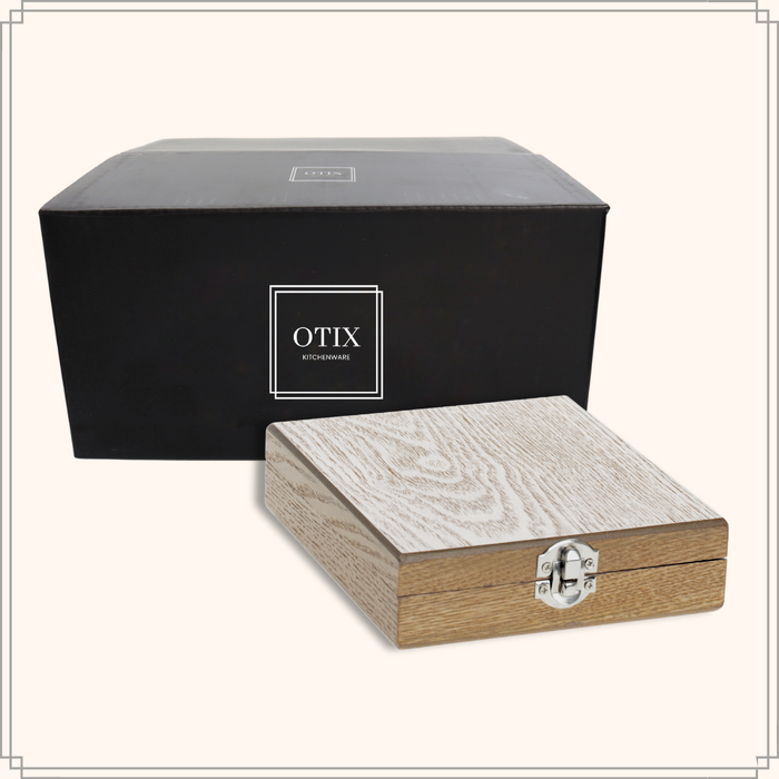 OTIX Wijnset met Luxe Kurkentrekker Bruin 15x17x4.4 cm RVS Wijn Acc...