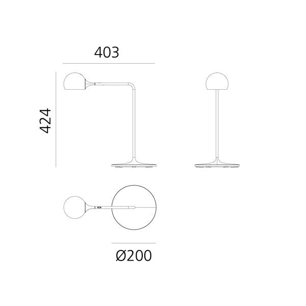 IXA tafellamp LED antraciet