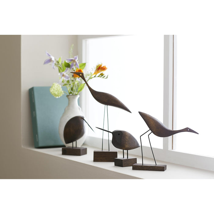 Warm Nordic Beak Bird Tall Heron decoratie eiken