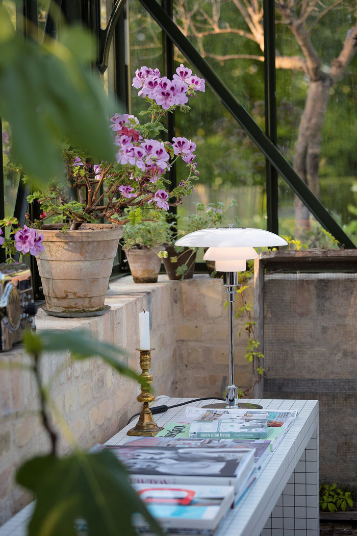 Louis Poulsen PH 3|2 tafellamp messing gemetaliseerd