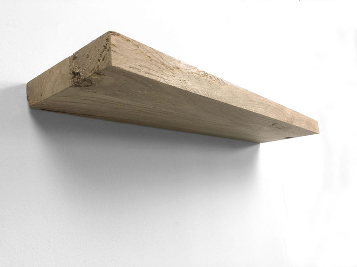 Woodbrothers Zwevende wandplank oud eiken recht 100x20cm