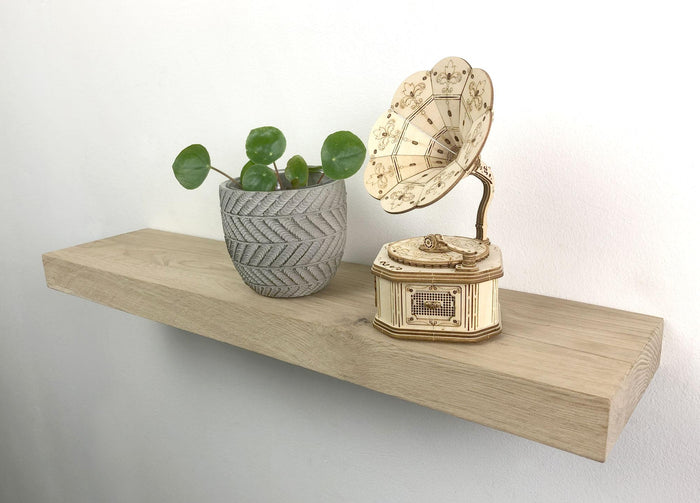 Woodbrothers Zwevende wandplank eiken recht 30x15cm