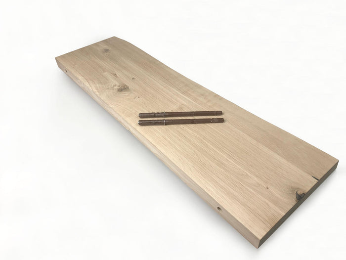 Woodbrothers Zwevende wandplank eiken recht 120x25cm