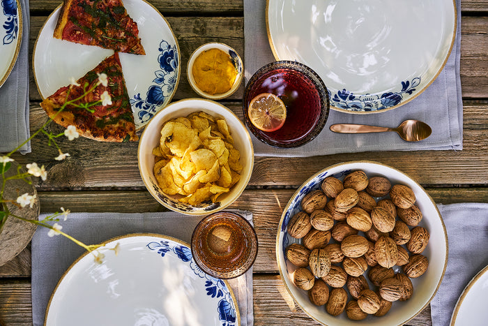 Heinen Delfts Blauw Blauw Bloesem Soepkom 4 st. 0,45 L