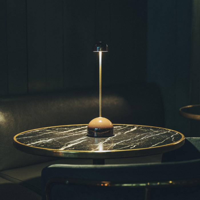 Marset Sips tafellamp LED oplaadbaar bruin|goud