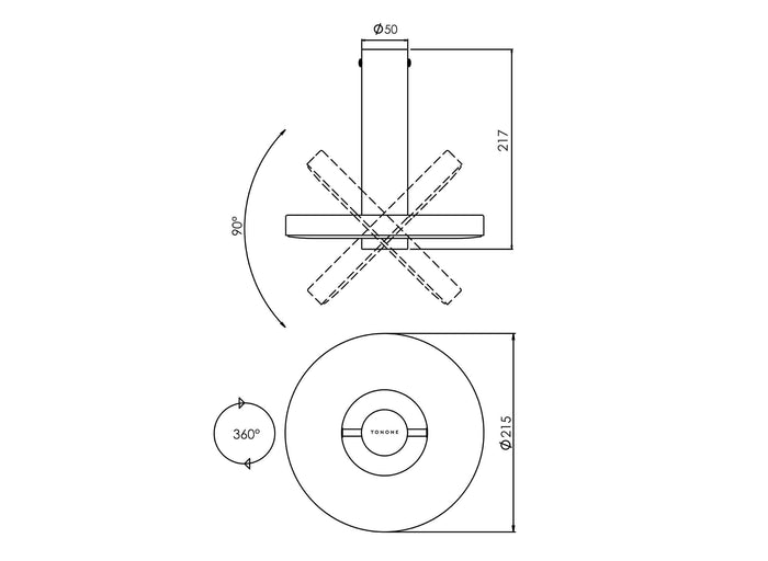Beads 120 wandlamp LED met stekker zwart
