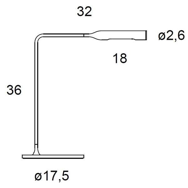 Lumina Flo Bedside tafellamp LED 2700K metallic brons