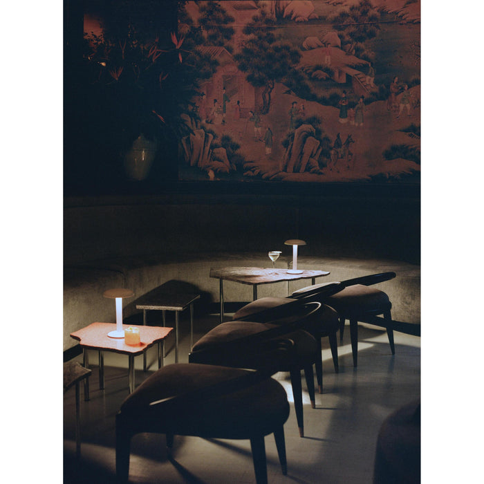 Gustave tafellamp LED oplaadbaar mat antraciet