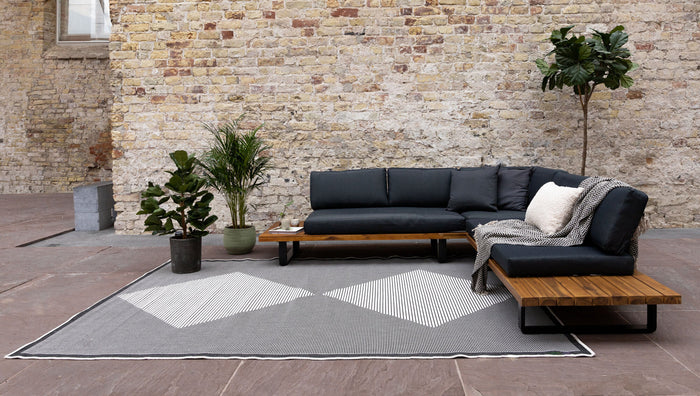 Eva Interior Buitenkleed Kite Zwart 240x340cm