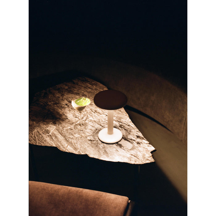 Gustave tafellamp LED oplaadbaar mat wit