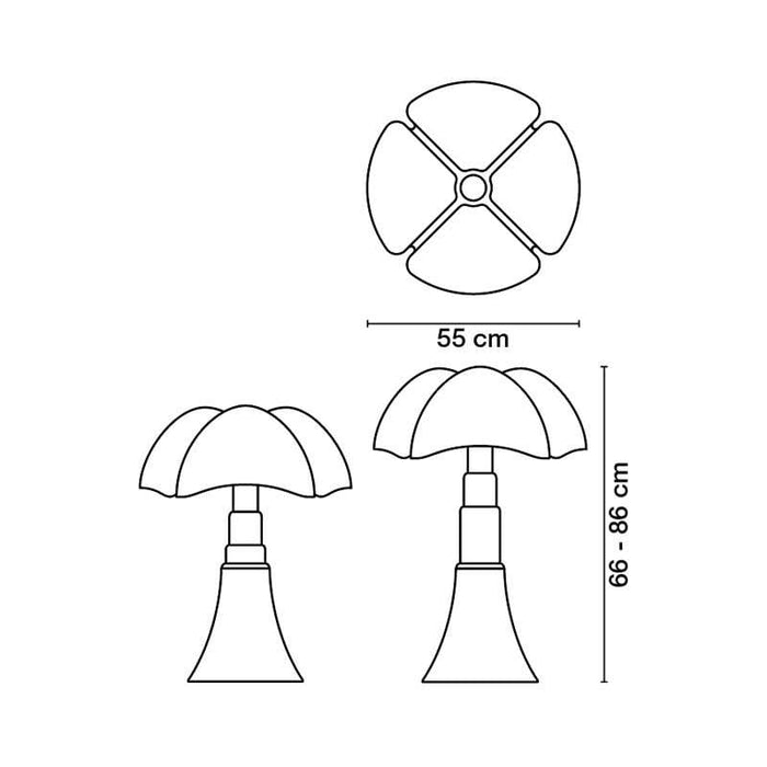 Pipistrello 4.0 vloer- en tafellamp LED tunable white wit