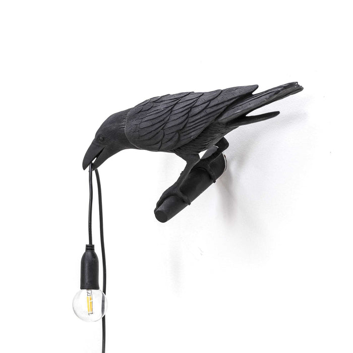 Bird Looking wandlamp links buiten wit