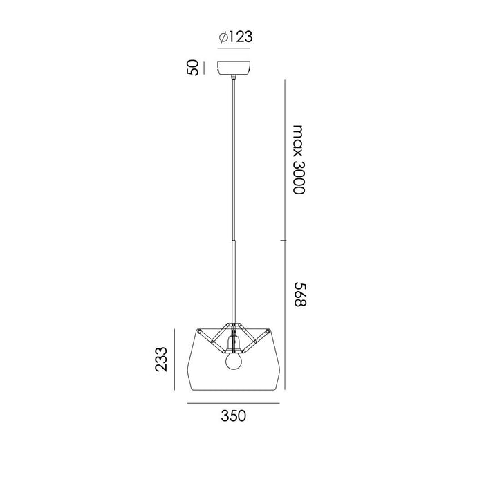 Atlas hanglamp small Ø35 transparant