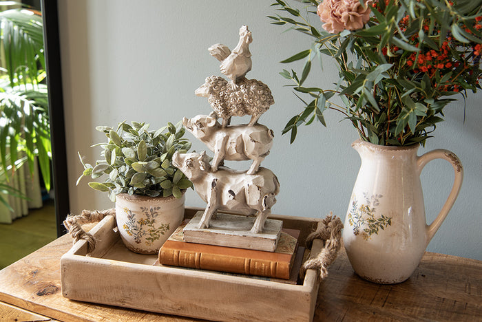 Clayre & Eef Decoratie Dienblad 37x25x7 cm Bruin Hout Rechthoek