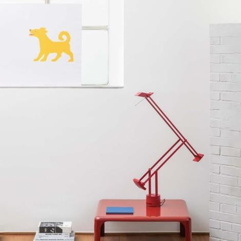 Tizio bureaulamp retrofit rood