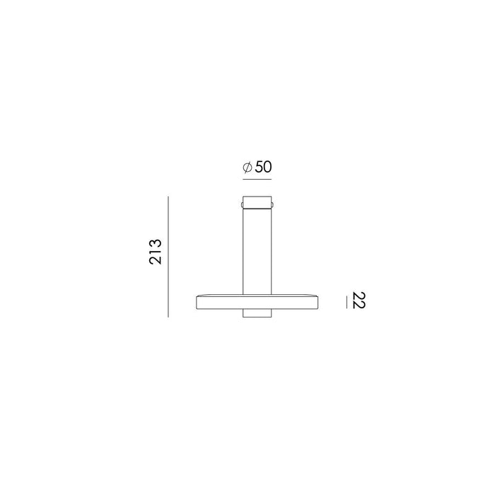 Beads plafond- en wandlamp Ø21.5 LED uplight install zwart