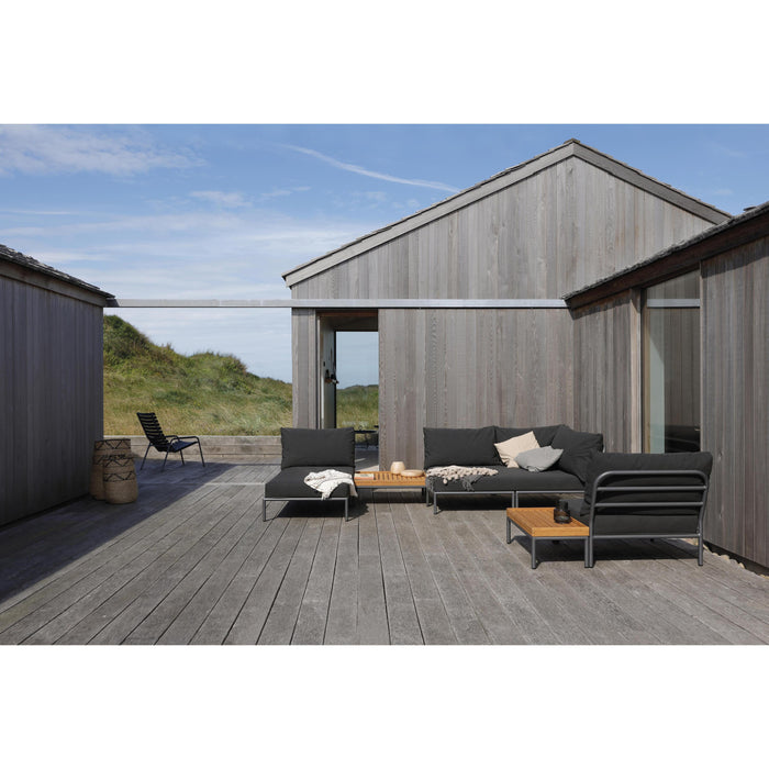 Level2 linker hoek 2-zits loungebank frame donkergrijs stof leaf