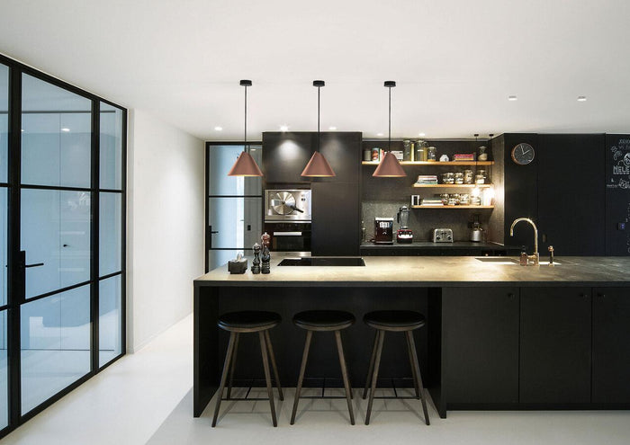 Wever & Ducre Shiek 1.0 hanglamp LED zwart|goud