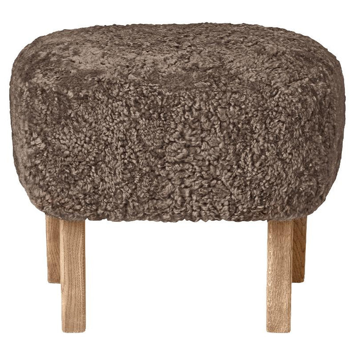 Audo Copenhagen Ingeborg voetenbank naturel eiken Sheepskin Sahara