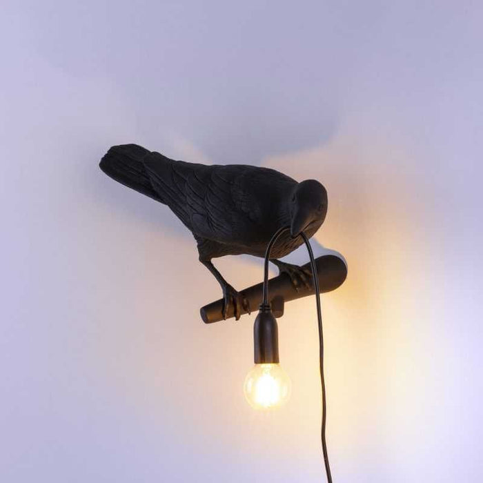 Bird Looking wandlamp rechts buiten wit