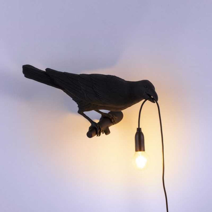 Bird Looking wandlamp rechts buiten wit