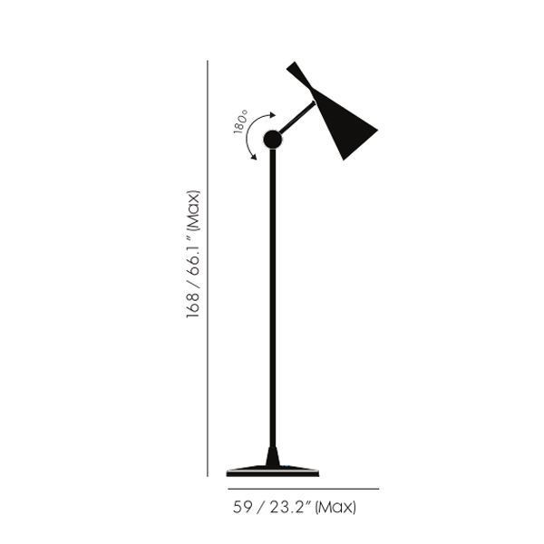 Tom Dixon Beat Light vloerlamp messing