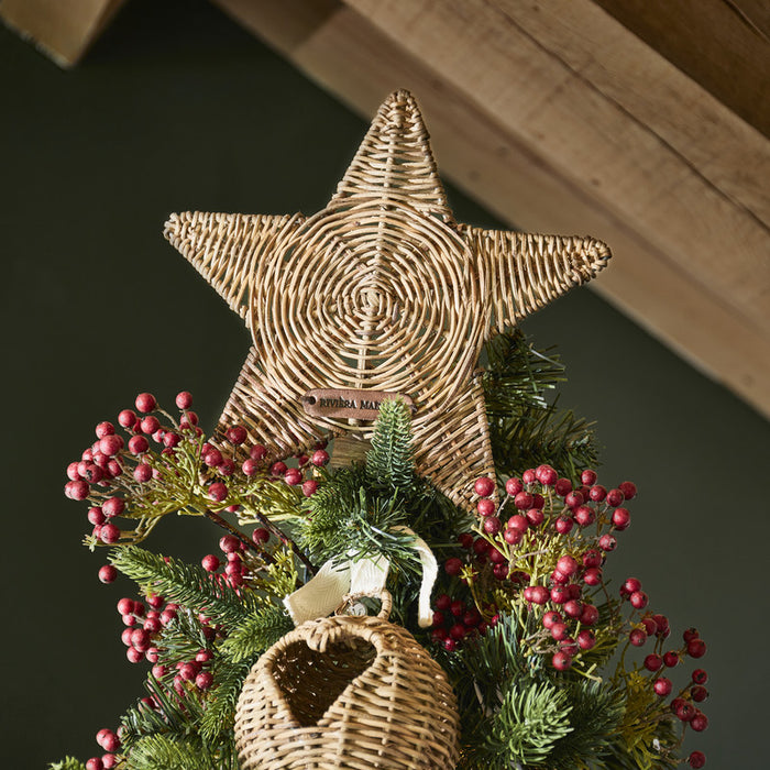 Riviera Maison Kerstboomdecoratie Rustic Rattan Star Tree Naturel