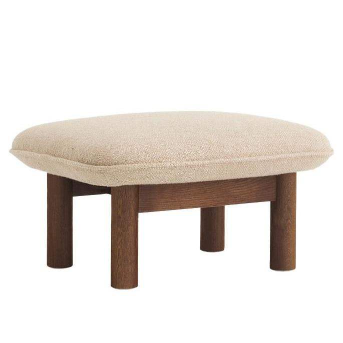 Audo Copenhagen Brasilia voetenbank donker eiken Bouclé 02