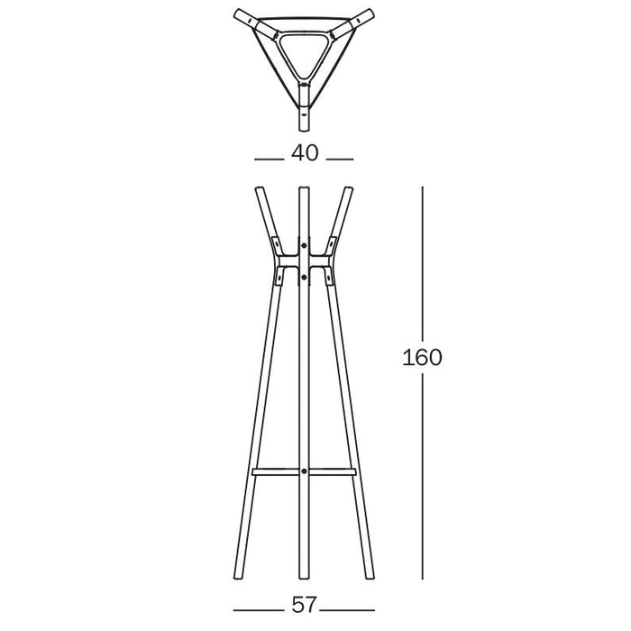 Steelwood Coat Stand kapstok zwart|beuken