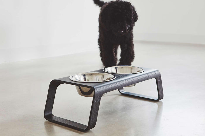 MiaCara Desco hondenvoerbak medium essen grijs