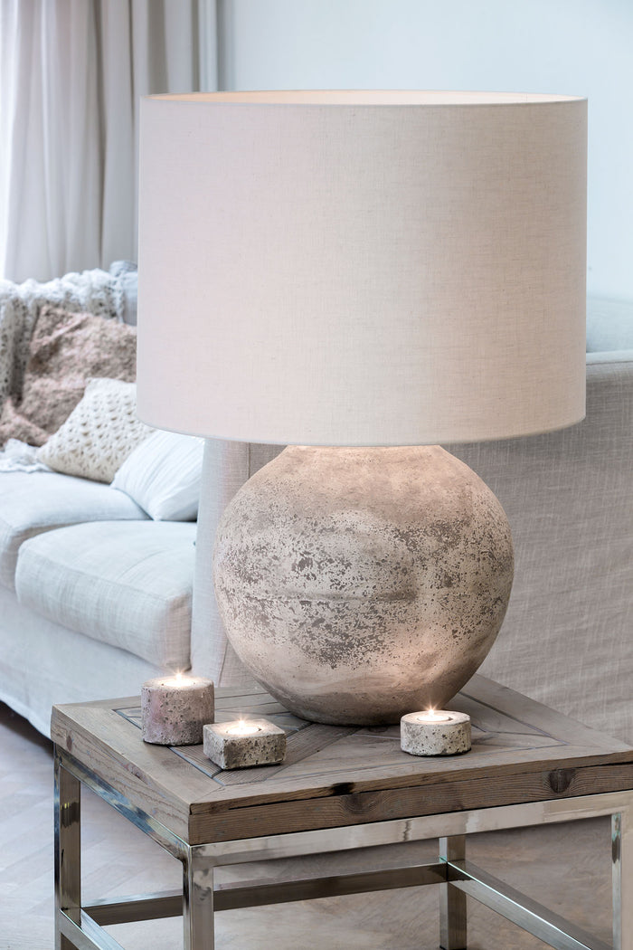 Light & Living Cilinder lampenkap Livigno - Wit - Ø50x38cm